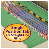 Reinforced Top Tab Colored File Folders, Straight Tab, Letter Size, Green, 100-box