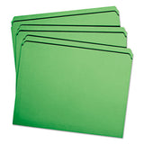 Reinforced Top Tab Colored File Folders, Straight Tab, Letter Size, Green, 100-box