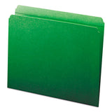 Reinforced Top Tab Colored File Folders, Straight Tab, Letter Size, Green, 100-box