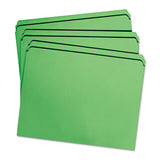Reinforced Top Tab Colored File Folders, Straight Tab, Letter Size, Green, 100-box