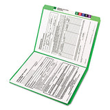 Reinforced Top Tab Colored File Folders, Straight Tab, Letter Size, Green, 100-box