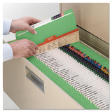 Reinforced Top Tab Colored File Folders, Straight Tab, Letter Size, Green, 100-box