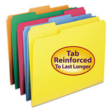 Reinforced Top Tab Colored File Folders, 1-3-cut Tabs, Letter Size, Green, 100-box