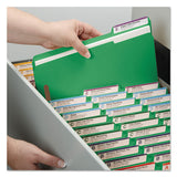 Top Tab Colored 2-fastener Folders, 1-3-cut Tabs, Letter Size, Green, 50-box