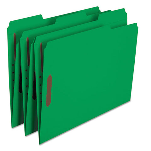 Top Tab Colored 2-fastener Folders, 1-3-cut Tabs, Letter Size, Green, 50-box