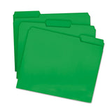 Colored File Folders, 1-3-cut Tabs, Letter Size, Green, 100-box