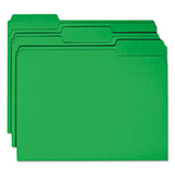 Colored File Folders, 1-3-cut Tabs, Letter Size, Green, 100-box