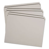 Reinforced Top Tab Colored File Folders, Straight Tab, Letter Size, Gray, 100-box