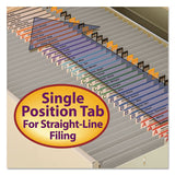 Reinforced Top Tab Colored File Folders, Straight Tab, Letter Size, Gray, 100-box