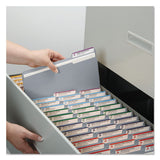 Reinforced Top Tab Colored File Folders, 1-3-cut Tabs, Letter Size, Gray, 100-box