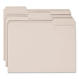 Colored File Folders, 1-3-cut Tabs, Letter Size, Gray, 100-box