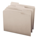 Colored File Folders, 1-3-cut Tabs, Letter Size, Gray, 100-box