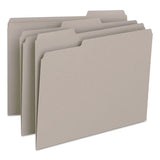 Colored File Folders, 1-3-cut Tabs, Letter Size, Gray, 100-box