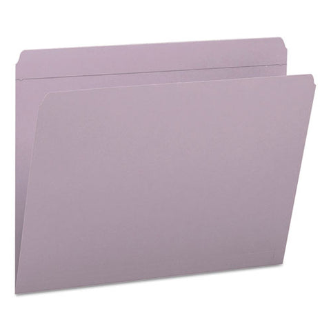 Reinforced Top Tab Colored File Folders, Straight Tab, Letter Size, Lavender, 100-box