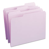 Reinforced Top Tab Colored File Folders, 1-3-cut Tabs, Letter Size, Lavender, 100-box