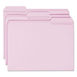 Reinforced Top Tab Colored File Folders, 1-3-cut Tabs, Letter Size, Lavender, 100-box