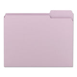 Colored File Folders, 1-3-cut Tabs, Letter Size, Lavender, 100-box