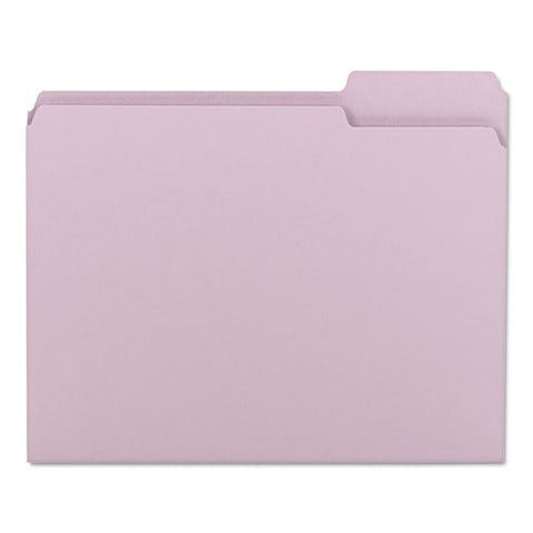Colored File Folders, 1-3-cut Tabs, Letter Size, Lavender, 100-box