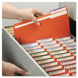 Top Tab Colored 2-fastener Folders, 1-3-cut Tabs, Letter Size, Orange, 50-box