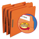 Top Tab Colored 2-fastener Folders, 1-3-cut Tabs, Letter Size, Orange, 50-box