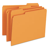 Colored File Folders, 1-3-cut Tabs, Letter Size, Orange, 100-box
