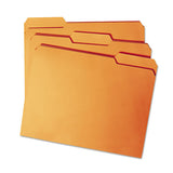 Colored File Folders, 1-3-cut Tabs, Letter Size, Orange, 100-box