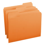 Colored File Folders, 1-3-cut Tabs, Letter Size, Orange, 100-box