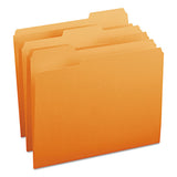Colored File Folders, 1-3-cut Tabs, Letter Size, Orange, 100-box