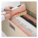 Reinforced Top Tab Colored File Folders, Straight Tab, Letter Size, Pink, 100-box