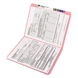 Reinforced Top Tab Colored File Folders, Straight Tab, Letter Size, Pink, 100-box