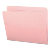 Reinforced Top Tab Colored File Folders, Straight Tab, Letter Size, Pink, 100-box
