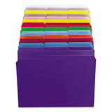 Reinforced Top Tab Colored File Folders, 1-3-cut Tabs, Letter Size, Pink, 100-box