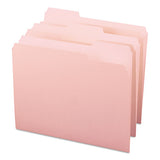 Colored File Folders, 1-3-cut Tabs, Letter Size, Pink, 100-box