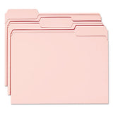 Colored File Folders, 1-3-cut Tabs, Letter Size, Pink, 100-box