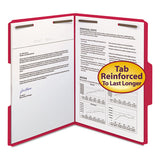 Top Tab Colored 2-fastener Folders, 1-3-cut Tabs, Letter Size, Red, 50-box