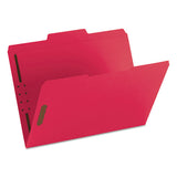Top Tab Colored 2-fastener Folders, 1-3-cut Tabs, Letter Size, Red, 50-box