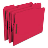 Top Tab Colored 2-fastener Folders, 1-3-cut Tabs, Letter Size, Red, 50-box