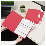 Top Tab Colored 2-fastener Folders, 1-3-cut Tabs, Letter Size, Red, 50-box