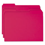 Colored File Folders, 1-3-cut Tabs, Letter Size, Red, 100-box