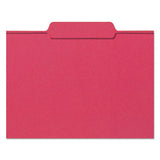 Colored File Folders, 1-3-cut Tabs, Letter Size, Red, 100-box
