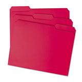 Colored File Folders, 1-3-cut Tabs, Letter Size, Red, 100-box