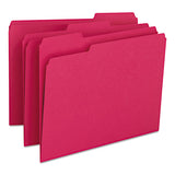 Colored File Folders, 1-3-cut Tabs, Letter Size, Red, 100-box