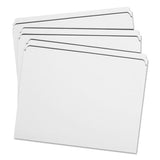 Reinforced Top Tab Colored File Folders, Straight Tab, Letter Size, White, 100-box