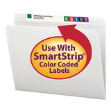 Reinforced Top Tab Colored File Folders, Straight Tab, Letter Size, White, 100-box