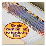 Reinforced Top Tab Colored File Folders, Straight Tab, Letter Size, White, 100-box
