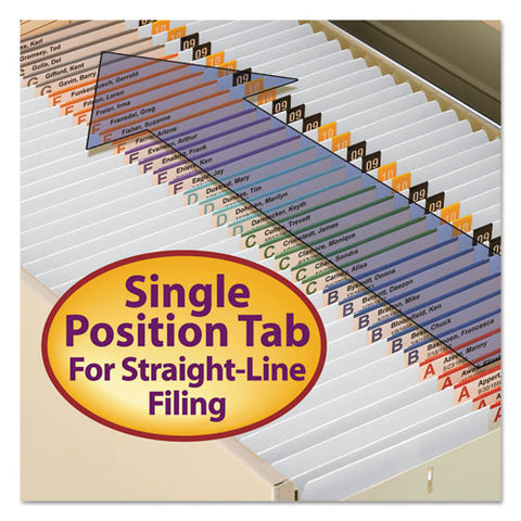 Reinforced Top Tab Colored File Folders, Straight Tab, Letter Size, White, 100-box