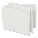 Colored File Folders, 1-3-cut Tabs, Letter Size, White, 100-box