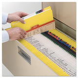 Reinforced Top Tab Colored File Folders, Straight Tab, Letter Size, Yellow, 100-box