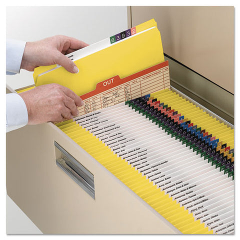 Reinforced Top Tab Colored File Folders, Straight Tab, Letter Size, Yellow, 100-box
