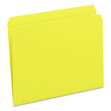 Reinforced Top Tab Colored File Folders, Straight Tab, Letter Size, Yellow, 100-box
